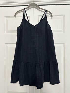 Rip Curl‎ Gauze Tie-back Ruffle Hem Swim Cover-up in Black Size XL VGUC